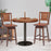 2 Pieces 24.5 Inch Bar Stools with Rattan Back and Swivel Seat