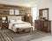 Devon 5-piece Upholstered Bedroom Set Beige and Burnished Oak