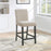 Alba Boucle Upholstered Counter Height Dining Chair Beige and Charcoal Grey (Set of 2)