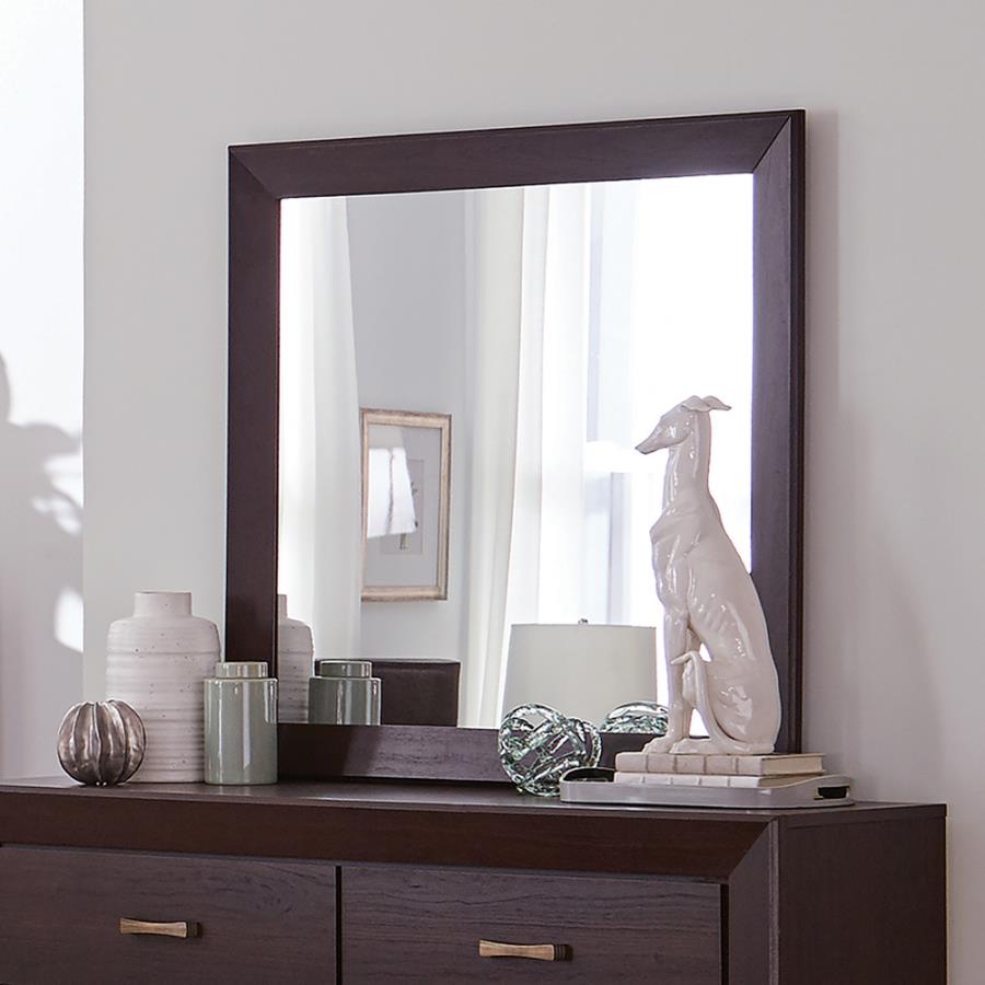 Kauffman Rectangular Dresser Mirror Dark Cocoa