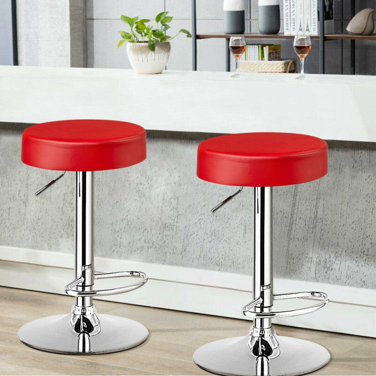 1 Piece Round Bar Stool Adjustable Swivel Pub Chair