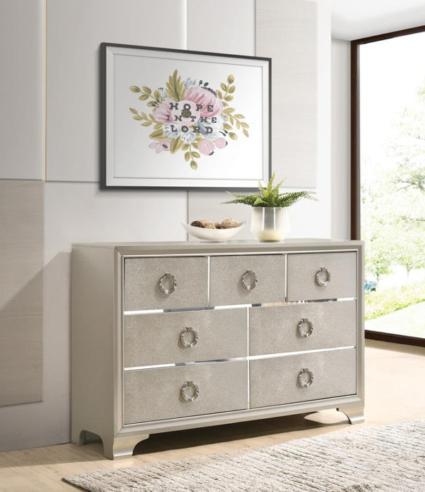 Salford 7-drawer Dresser Metallic Sterling