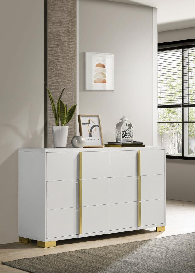 Marceline 6-drawer Dresser White