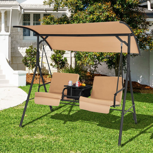 Porch Swing Chair with Adjustable Canopy