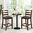 2 Pieces Counter Height Chairs with Fabric Seat and Rubber Wood Legs