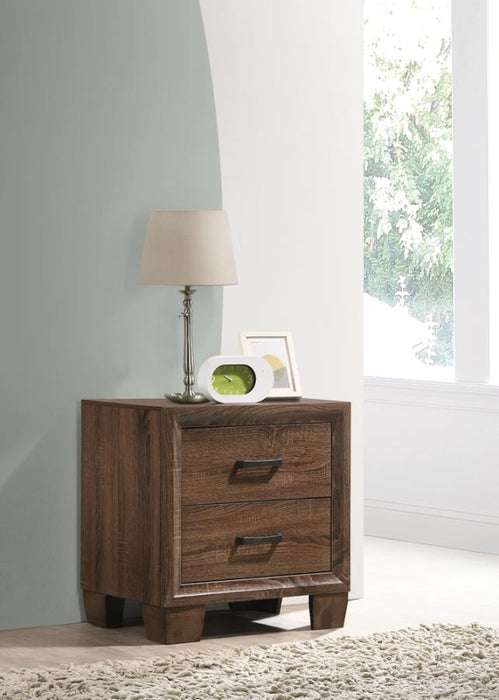 Brandon 2-drawer Nightstand Medium Warm Brown