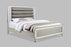 Cristian Champagne LED Upholstered Panel Bed