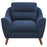 Gano Sloped Arm Upholstered Chair Navy Blue