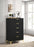 Kendall 5-drawer Chest Black and Gold