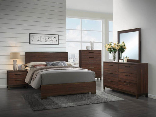 Edmonton Panel Bed Rustic Tobacco