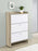 Denia 3-tier Shoe Storage Cabinet Antique Pine and White