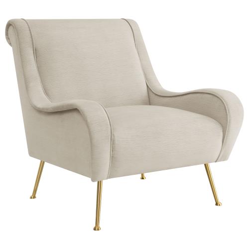 Ricci Upholstered Saddle Arms Accent Chair