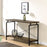 Renton Shelf Storage Sofa Table Rustic Oak And Black