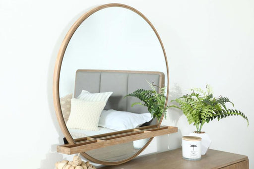 Arini Round Dresser Mirror Sand Wash