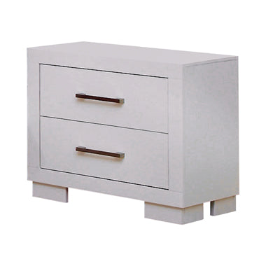 Jessica Bedroom Set with Nightstand Panels White