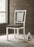 Appleton Ladder Back Dining Side Chair White and Brown (Set of 2)