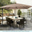 10 x 10 Feet 8-Rib Cantilever Offset Square Patio Umbrella with 3 Tilt Settings