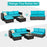 2 Pieces Patio Rattan Armless Sofa Set with 2 Cushions and 2 Pillows