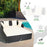 Spacious Outdoor Rattan Daybed with Upholstered Cushion