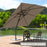 10 x 13 Feet Rectangular Cantilever Umbrella with 360° Rotation Function