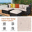 5 Pieces Patio Sectional Rattan Furniture Set with Ottoman Table