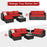 2 Pieces Patio Rattan Sectional Conversation Sofa Set