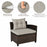 4 Pieces Outdoor Cushioned Rattan Furniture Set