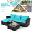 5 Pieces Patio Rattan Sectional Furniture Set with Cushions and Coffee Table