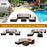 6 Pieces Outdoor Patio Rattan Sectional Sofa Set with Coffee Table