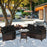 4 Pieces Outdoor Cushioned Rattan Furniture Set