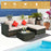 5 Pieces Outdoor Patio Rattan Furniture Set Sectional Conversation with Cushions(clearance)