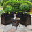 4 Pieces Outdoor Cushioned Rattan Furniture Set