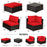 6 Pieces Outdoor Patio Rattan Sectional Sofa Set with Coffee Table