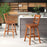 Swivel 24-Inch Counter Height Stool Set of 2 with Inclined Backrest