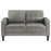 Ruth Upholstered Track Arm Faux Leather Loveseat Grey