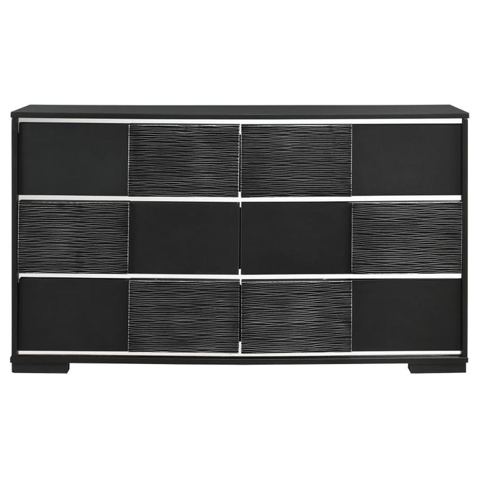 Blacktoft 6-drawer Dresser Black