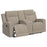 Brentwood Upholstered Motion Reclining Loveseat With Console Taupe