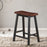 24 Inch Set of 2 Wood Counter Height Seat Stools for Kitchen Dining and Pub