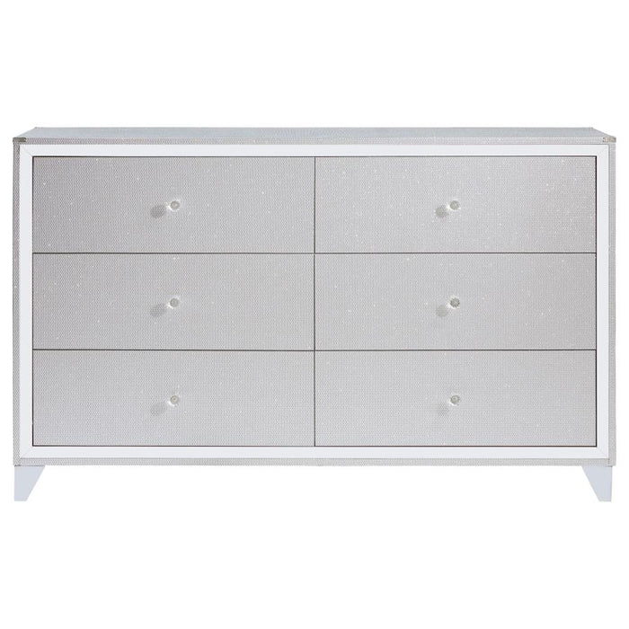 Larue 6-drawer Dresser Silver