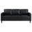 Ruth Upholstered Track Arm Faux Leather Sofa Black