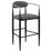 Tina Metal Pub Height Bar Stool with Upholstered Back and Seat set of 2