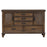 Franco 5-drawer Dresser with 2 Louvered Doors Burnished Oak