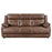 Ellington 3-piece Upholstered Padded Arm Sofa Set Dark Brown