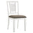 Appleton Ladder Back Dining Side Chair White and Brown (Set of 2)