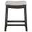 Elliston Backless Counter Height Saddle Bar Stool Dark Grey and Beige (Set of 2)