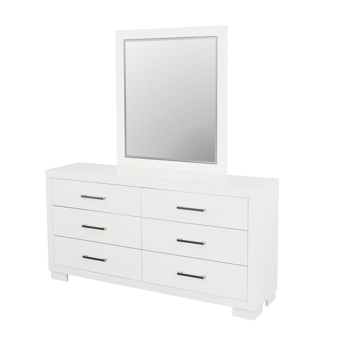 Jessica Rectangular Dresser Mirror White