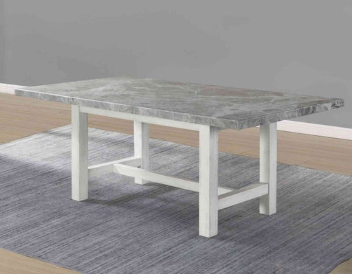 Canova 78-inch Gray Marble Top Dining Table