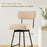 25 Inch 2 Pieces Modern Upholstered Bar Stools with Back and Footrests