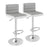 Set of 2 Adjustable Heights Barstool with PU Leather