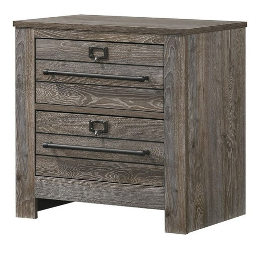 Bateson 2 Drawer Brown Nightstand